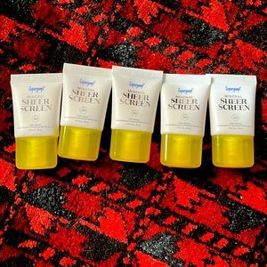 Lot of 5 Bottles Supergoop! Mineral Sheer Screen SPF 30 (.5 oz each bottle)